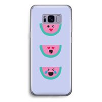 Smiley watermeloen: Samsung Galaxy S8 Transparant Hoesje