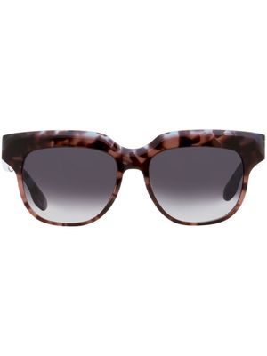 Victoria Beckham Eyewear lunettes de soleil VB604S à monture ronde - Marron