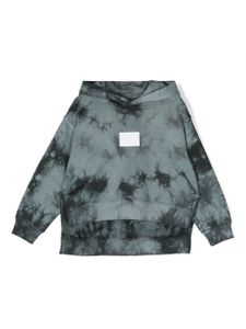 MM6 Maison Margiela Kids hoodie tie-dye à patch logo - Gris