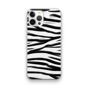Zebra pattern: iPhone 12 Pro Transparant Hoesje