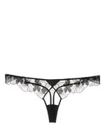 Fleur Du Mal string en dentelle à effet de transparence - Noir - thumbnail