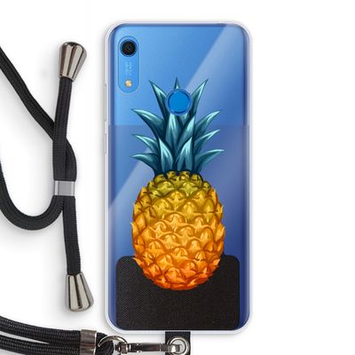 Grote ananas: Huawei Y6s Transparant Hoesje met koord