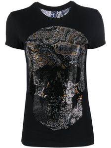 Philipp Plein t-shirt Paisley Skull à col rond - Noir