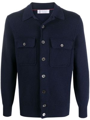 Brunello Cucinelli cardigan en cachemire - Bleu