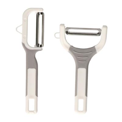 DID Schilmesjes/Dunschillers - set van 2x stuks - grijs/wit - kunststof