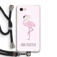 Pink positive: Pixel 3 XL Transparant Hoesje met koord