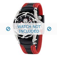 Festina horlogeband F16272-8 Leder Zwart 22mm + rood stiksel