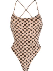 MISBHV maillot de bain à motif monogrammé - Tons neutres