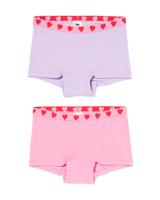 HEMA Kinderboxers hartje - 2 stuks roze (roze)
