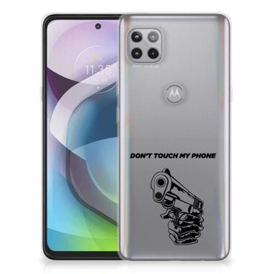 Motorola Moto G 5G Silicone-hoesje Gun Don't Touch My Phone Motorola Moto G 5G Silicone-hoesje Gun Don't Touch My Phone