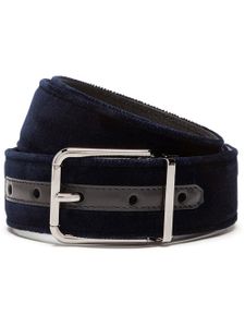 Dolce & Gabbana ceinture à effet velours - Bleu