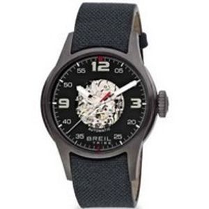Horlogeband Breil TW0567 Leder/Textiel Zwart 22mm
