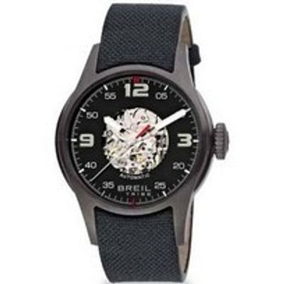 Horlogeband Breil TW0567 Leder/Textiel Zwart 22mm