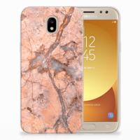 Samsung Galaxy J5 2017 | TPU | Siliconen hoesje | Marmer Oranje