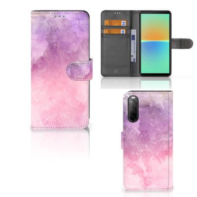 Hoesje Sony Xperia 10 IV Pink Purple Paint | Portemonnee hoesje