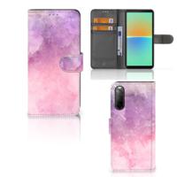 Hoesje Sony Xperia 10 IV Pink Purple Paint | Portemonnee hoesje Hoesje Sony Xperia 10 IV Pink Purple Paint | Portemonnee hoesje