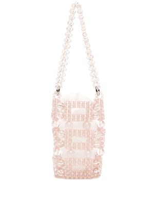 0711 sac cabas à ornements de perles - Rose