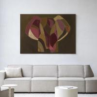 Urban Cotton Wandkleed 'Elefante' 110 x 145cm in Frame - black