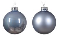 Kerstbal glas d7 cm mblw ass 8st kerst - Decoris