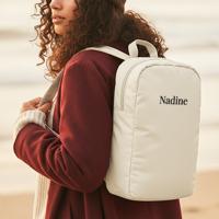 Puffer-rugzak met naam - Volwassenen - Beige