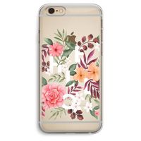 Hello in flowers: iPhone 6 Plus / 6S Plus Transparant Hoesje