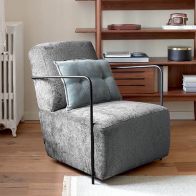 Kave Home Fauteuil 'Gamer' Chenille, kleur Donkergrijs Kave Home Fauteuil 'Gamer' Chenille, kleur Donkergrijs