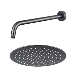 Fortifura Calvi Hoofddouche - 30cm - rond - wandarm 35cm - Geborsteld Gunmetal PVD SW1139123/SW720563
