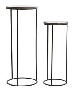 Light & Living Zuil Laica Marmer, Set van 2 stuks - Bruin