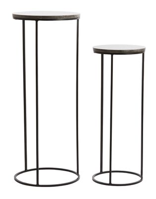 Light & Living Zuil 'Laica' Marmer, Set van 2 stuks, kleur Bruin