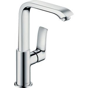 Hansgrohe Metris wastafelkraan met hoge draaibare uitloop chroom 31187000