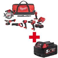Milwaukee M18 FUEL™ FPP6H3-502B Powerpack 6-delig 18V 5.0Ah in Transporttas - 4933498659