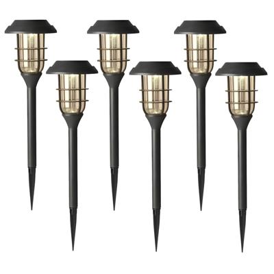 Sunnydays Tuinlampen / prikspot Solar Mood - 8x - zwart - kunststof - waterbestendig - 42 cm