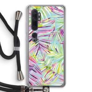 Tropical Palms Blue: Xiaomi Mi Note 10 Transparant Hoesje met koord