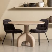 BePureHome Ronde Eettafel Smooth Mangohout, 120cm - Naturel - thumbnail