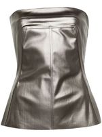 Rick Owens bustier à fermeture zippée - Argent - thumbnail