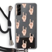 Rock: Samsung Galaxy S21 Plus Transparant Hoesje met koord