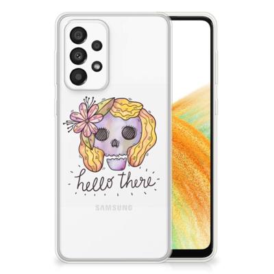 Silicone Back Case Samsung Galaxy A33 5G Boho Skull