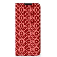 OPPO A54 5G | A74 5G | A93 5G Hoesje met Magneet Batik Rood - thumbnail