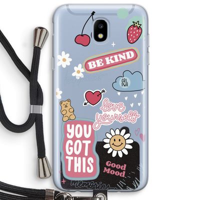 Positivity: Samsung Galaxy J5 (2017) Transparant Hoesje met koord