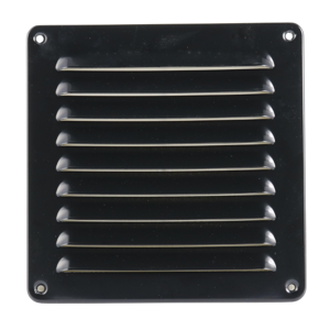 Aluminium Schoepenrooster Opbouw 155 X 155mm - Zwart (1-1616z)