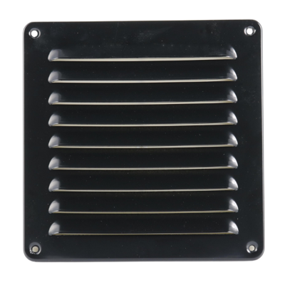 Aluminium Schoepenrooster Opbouw 155 X 155mm - Zwart (1-1616z)