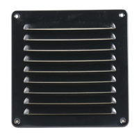 Aluminium Schoepenrooster Opbouw 155 X 155mm - Zwart (1-1616z)