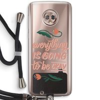 Optimistic flower girl: Motorola Moto G6 Transparant Hoesje met koord