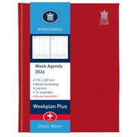 Agenda 2026 Ryam Weekplan Plus Mercury 7dagen/2pagina&apos;s rood