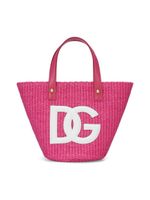 Dolce & Gabbana Kids sac cabas à détail de logo - Rose