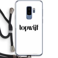 Topwijf Wit: Samsung Galaxy S9 Plus Transparant Hoesje met koord