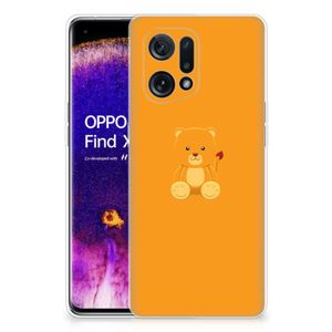 OPPO Find X5 Telefoonhoesje met Naam Baby Beer