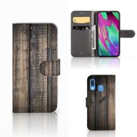 Samsung Galaxy A40 | Book Style Case | Steigerhout