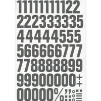 Magnetische cijfers 43mm wit/zwart