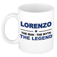 Lorenzo The man, The myth the legend cadeau koffie mok / thee beker 300 ml Lorenzo The man, The myth the legend cadeau koffie mok / thee beker 300 ml